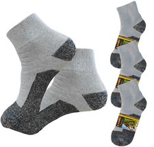 4-8-12 ANKLE socks REINFORCED Gray COTTON SOCKS FULL CUSHION SIZE 9-11 picture