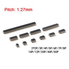 1.27mm Pitch Double Row Female Pin Header Socket PCB Connector Strip Breadboard picture
