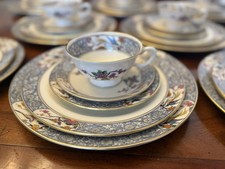 Vintage Lenox Ming Birds China Set - 20 Piece 4 Place Settings Black Stamp picture