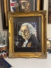Hand sketched Original Art George Washington Portrait 11x14 Signed By Artist TK. picture