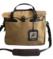 Filson Rugged Twill Original Briefcase | Made in USA | Dark Tan 256 Brand New picture