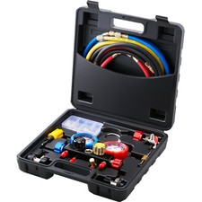 VEVOR AC Manifold Gauge Set 4-Way Fit R134A R12 R410A Refrigeration Charging picture