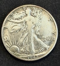 1942-D Walking Liberty Half Dollar 90% Silver Denver Mint Circulated picture