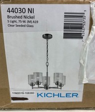 Kichler Winslow 5-Light Brushed Nickel Chandelier with Clear Seeded Glass picture