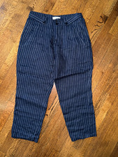 NWT Sundance Pinstripe Linen Pants - Size 10P picture
