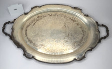 Vintage 1847 Rogers Bros Reflection Silverplate Serving Platter Butler Tray picture