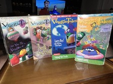 Vintage Veggietales VHS Collection of 5 Christian Kids Movies picture