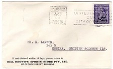 1962 Ot 23rd. Advertising Cover. Bill Brown’s Sports Store, Brisbane. picture