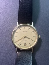 Vintage Deauville Quartz Men's Dress Watch – 14K Gold Case, Date Window picture