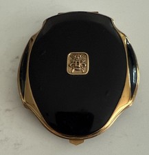 RARE Vintage Clarice Jane Military Ball 1937 Black  Compact With Mirror picture