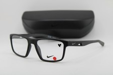 NEW NIKE 7015 001 MATTE BLACK GREY AUTHENTIC EYEGLASSES 55-17 picture
