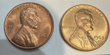 1963 P & D Lincoln Cents Uncirculated On picture
