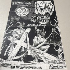 Death Metal Poster EXHUMED NUNSLAUGHTER Capitalist Casualties 924 Gilman Flyer picture