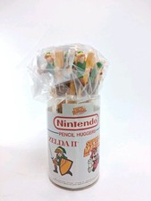 Vtg. 1989 Nintendo Pencil Huggers The Adventures Of Link  18 Ct With Cup picture