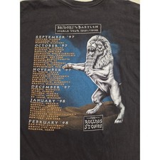 Vintage 1997 Rolling Stones Bridges To Babylon Tour Band Tee Single Stitch picture
