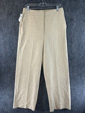 NWT Aritzia Wilfred Alanya Wide Leg Trousers Pants Sz 12 Heather Oat Beige $148 picture