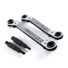 3/8” to 1/4”, 5/16'' x 1/4'' Refrigeration Hvac Service Wrench Set+Hex Bit Kit picture