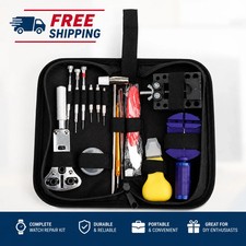 147 Pcs Watch Repair Kit Watchmaker Back Case Remover Opener Link Pin Spring Bar picture