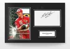 Michael Schumacher Hand-Signed 12x8 Photo Display Ferrari Memorabilia COA picture