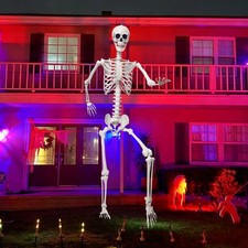 SHOCOSTO 7.9Ft Giant Skeleton Life Size Human Bones with Movable 7.9ft, White picture