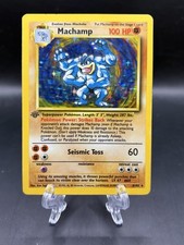Wizards of the Coast Pokemon TCG Base Set Machamp 8/102 Unlimited Holo Rare MP picture