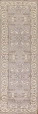 Gray/ Ivory Indian Oushak Oriental Handmade Hallway Runner Rug 2' 6