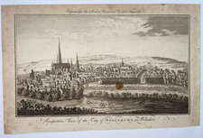 SALISBURY ENGLAND c. 1779 ANTIQUE ENGRAVED VIEW picture