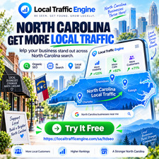 Get More Local Traffic North Carolina - Lifetime Service Try It For 10 days Free picture