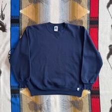 Vintage Russell Athletic Sweatshirt Navy Blue Crewneck Made in USA Mens Large picture