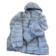 Charter Club Light Blue Quilted Hooded Puffer Jacket picture