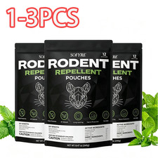 1-3X SOFYRE Rodent Repellent Pouches 12 Bags Natural Peppermint Cedarwood picture