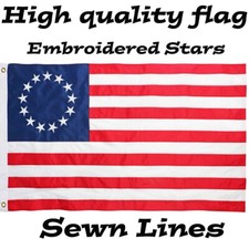 3x5 Embroidered Betsy Ross USA 200D Sewn Nylon Flag 5x3 Flag Banner (B4L) picture