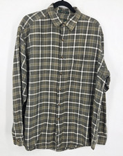 VINTAGE Orvis Long Sleeve Shirt Men's Large Green Plaid Button Down Made in USA picture