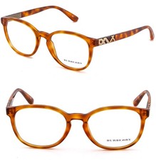 BURBERRY 2241 BE2241 Brown Havana Eyeglasses Optical Check Plaque Frame 50mm picture