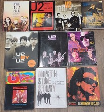 U2 Bono Rock Band 10 Book Lot Biographies Diary Stories Propaganda + Map picture
