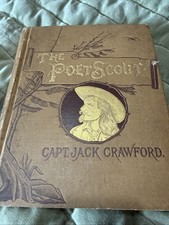 Rare 1886 Signed First Edition: The Poet Scout by Capt. Jack Crawford picture