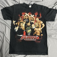 Vintage 2007 WWE RAW Wrestling T-Shirt John Cena, Triple H Jeff Hardy Sz Small picture