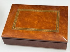 BEAUTIFUL Wood Inlaid Italy Giglio Asla Jewelry Trinket Box w/ Magnetic Close picture