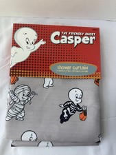 Casper The Friendly Ghost Halloween Shower Curtain 72x72 NIP New 90’s Nostalgia picture