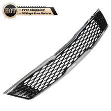 Silscvtt Front Upper Grille For Kia Optima LX EX 2016-2018 Black And Chrome Mesh picture