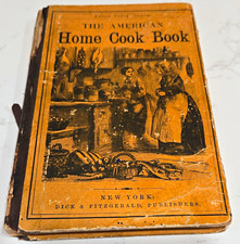 Antique 1854 The American Home Cook Book  Original Dick & Fitzgerald Pub. picture