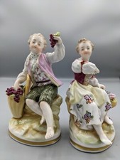 18th C Antique German Ludwigsburg Porcelain Figurines Five Senses Marked 5