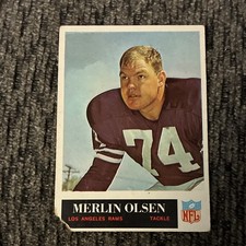 Philadelphia 1965 Merlin Olsen #94 Los Angeles Rams NFL Football Trading Card picture