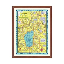 Old Map of Lake Tahoe, CA 1947 - Vintage Lake Tahoe Californ picture
