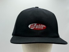 RARE OFF-WHITE CAP with RED+ WHITE BANNER LOGO picture