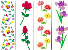 Mrs. Grossman's Flower Sticker sheets 6.5