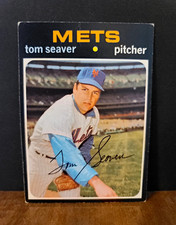1971 Topps - Tom Seaver #160 New York Mets Autographed Base Set Card picture