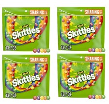 Skittles Sour Candy, Chewy Fruit Candies, Share Size, 13.7 oz Bag New Pack of 4 picture
