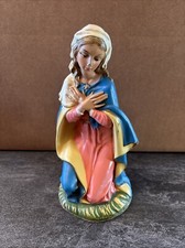 Vintage Fontanini Nativity Figurine Virgin Mary Creche Paper Mache Italy 9.5