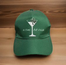 A Tini Bit Irish Martiniucky Clover St Patrick's Day Green Baseball Cap picture